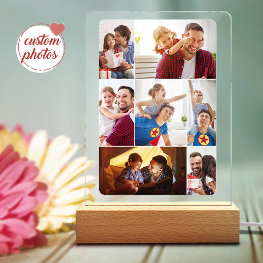 custom photo family night light personalized acrylic lamp