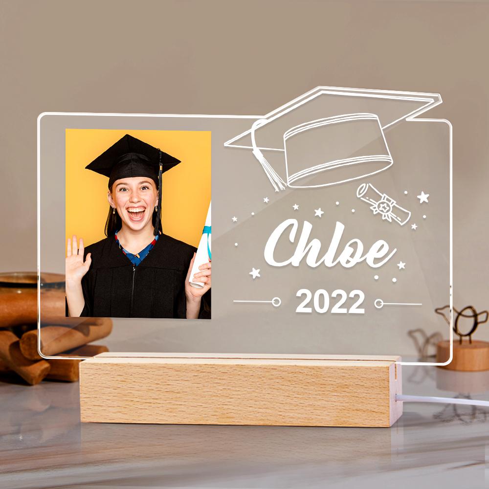 custom graduation night light 3d illusion photo lamp