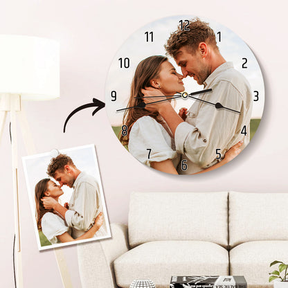 personalized round wall clock custom timepiece