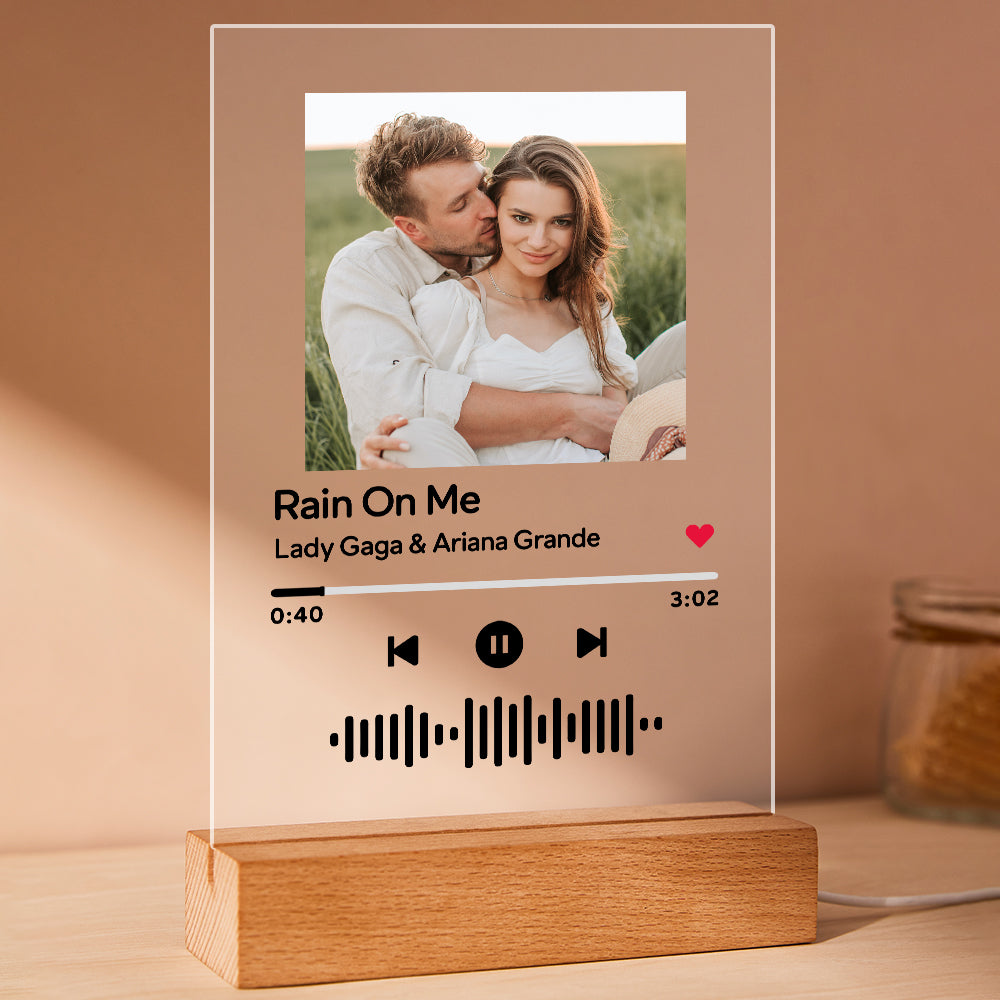 Personalized music album night light scannable code 15x22CM