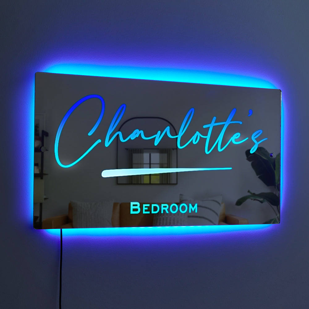 personalized name light up mirror sale