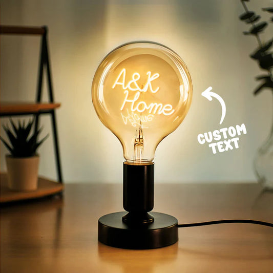 custom text vintage edison led filament lamp colorful decorative lights