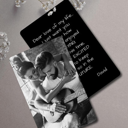 Couple Gifts Photo Wallet Card Metal Wallet Insert Card Gift for Him - LoveForge