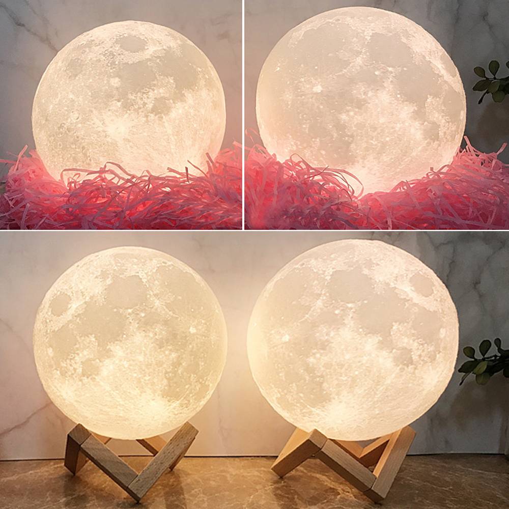 Custom 3D Printed Photo Lunar Light Moon Lamp - Perfect Christmas Gift for Family - LoveForge