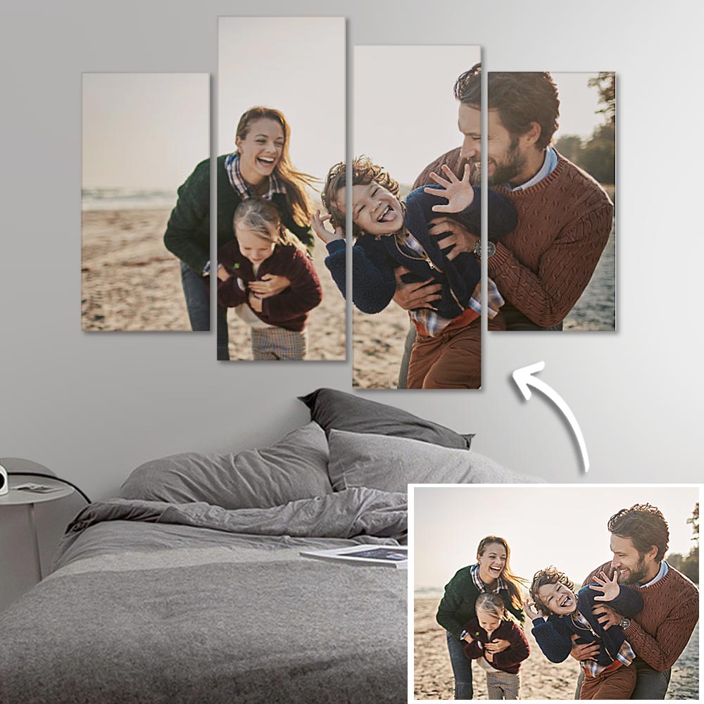 custom 4 pcs photo oil painting canvas art