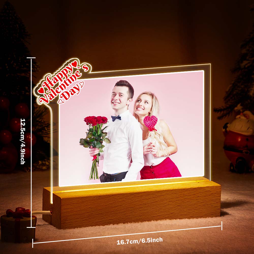 Custom Chirstmas LED Night Light Custom Photo Frame Best Plaque Gift For Couple - LoveForge