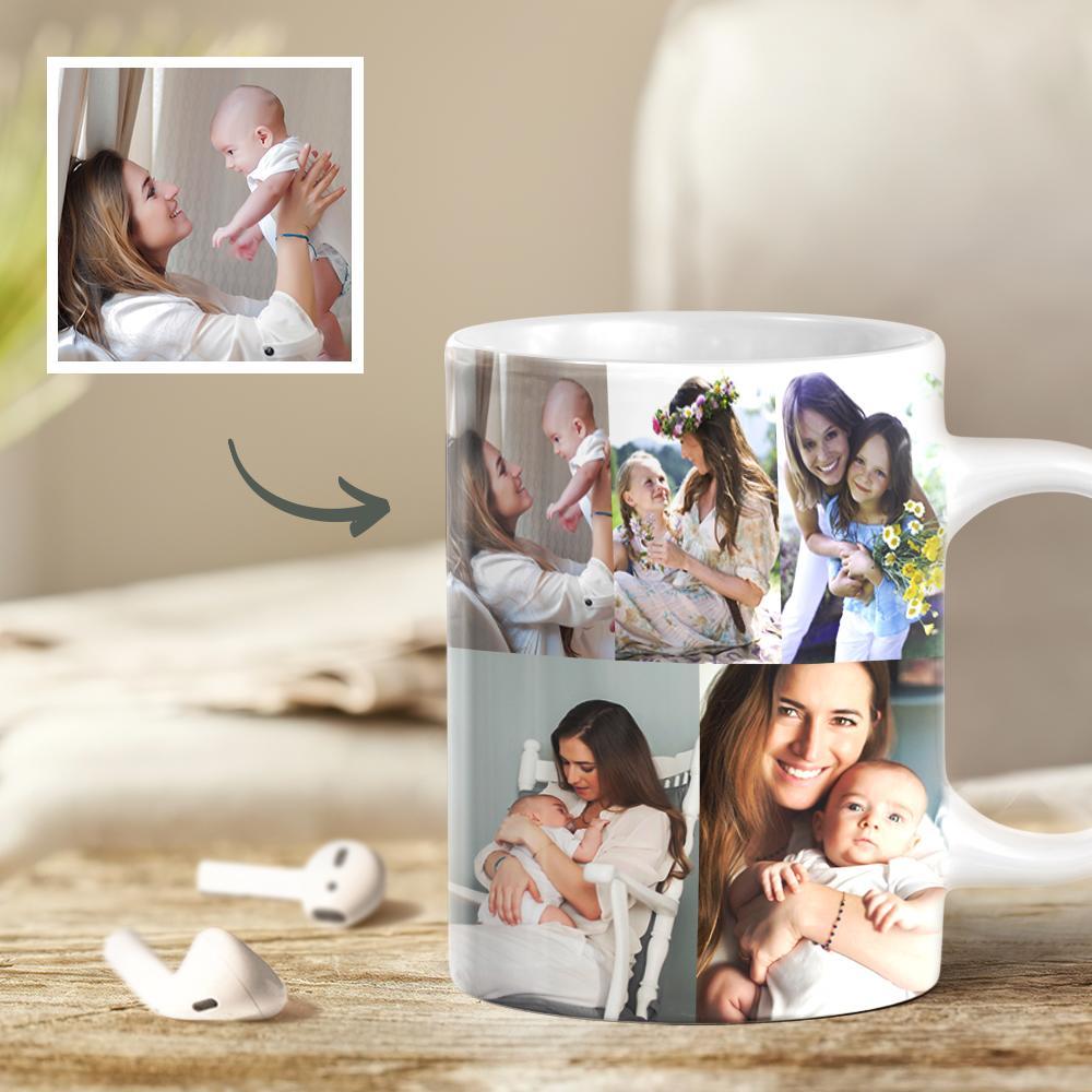 custom collage photo mug ceramic coffee mug with 10 pictures