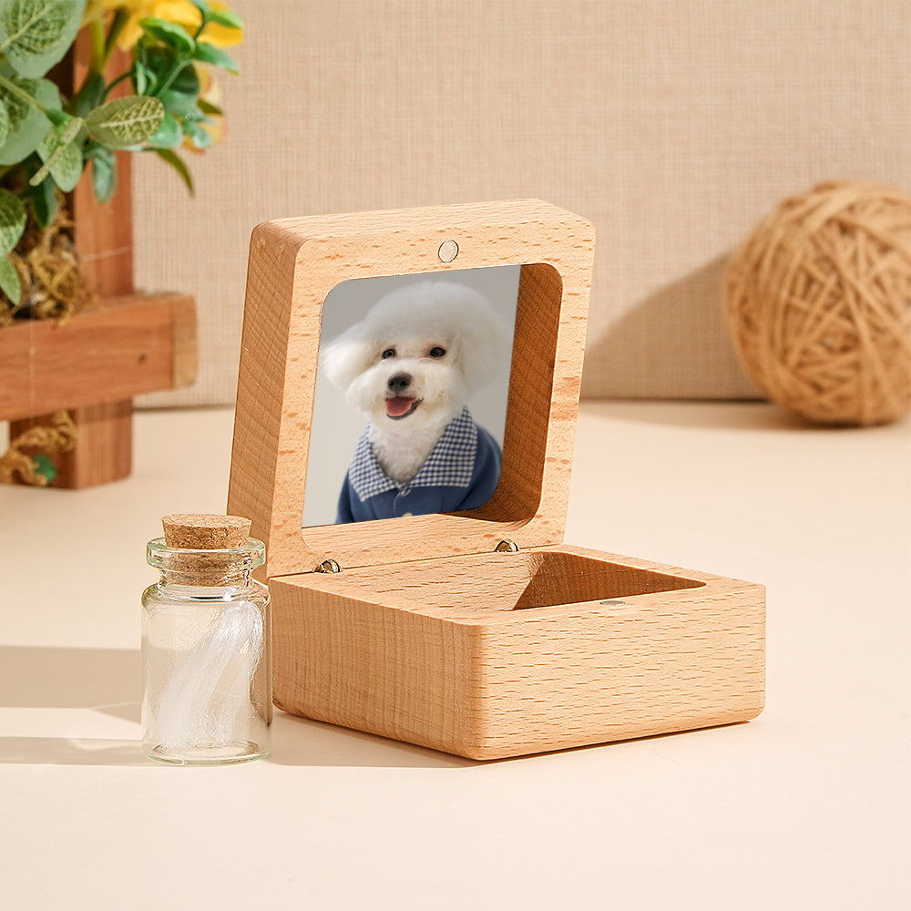 personalized pet fur wooden keepsake box memorial gift